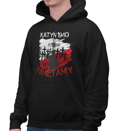 BLUZA Z KAPTUREM PATRIOTYCZNI KATYŃ PAMIETAMY